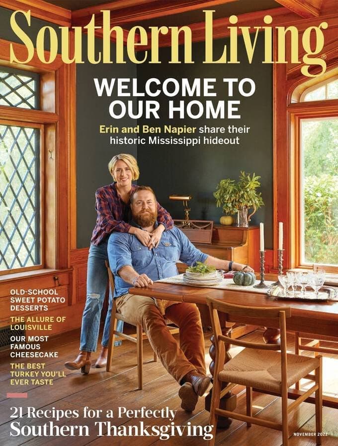 Book cover for Southern Living Magazine (November, 2022) Erin & Ben Napier Welcome to Our Home by Southern Living Magazine
